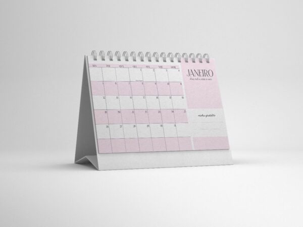 Calendário de Mesa Harmonia 2026 Tamanhos A5 - Arquivo Digital - Imagem 1