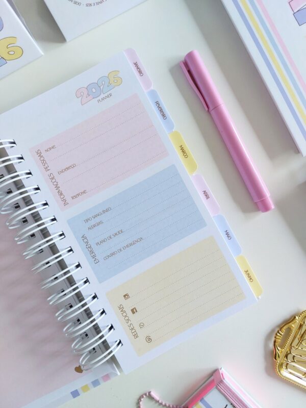 Planner Collors 2026 - Slim - Arquivo Digital - Imagem 3