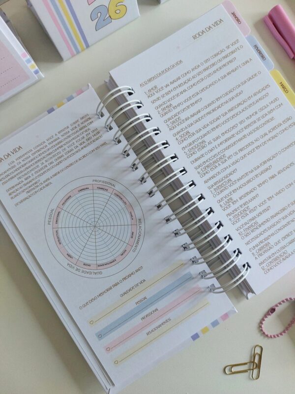 Planner Collors 2026 - Slim - Arquivo Digital - Imagem 4