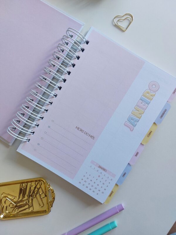 Planner Collors 2026 A5 horizontal pautado - Arquivo Digital - Imagem 9