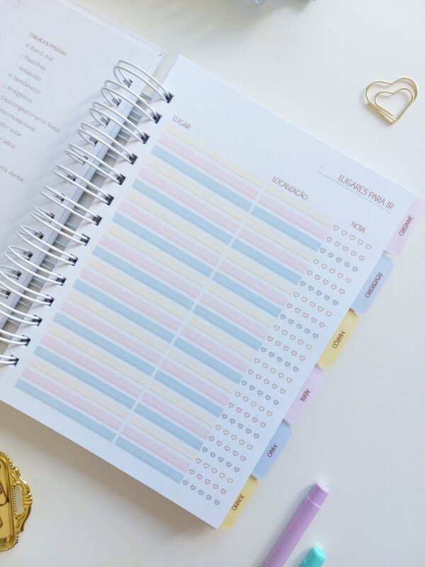 Planner Collors 2026 A5 horizontal pautado - Arquivo Digital - Imagem 8