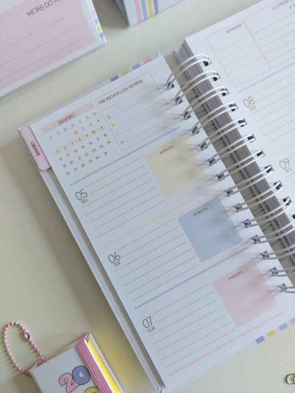 Planner Collors 2026 - Slim - Arquivo Digital - Imagem 1