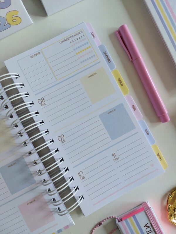 Planner Collors 2026 - Slim - Arquivo Digital - Imagem 6