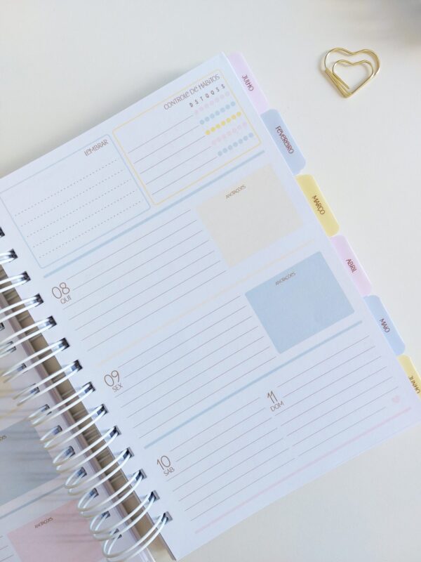 Planner Collors 2026 A5 horizontal pautado - Arquivo Digital - Imagem 16