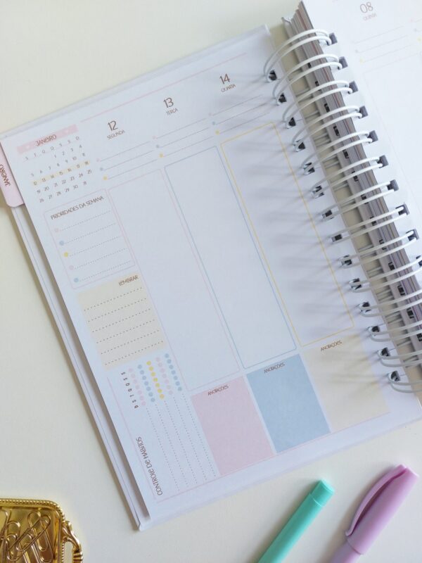 Planner Collors 2026 A5 vertical box - Arquivo Digital - Imagem 1